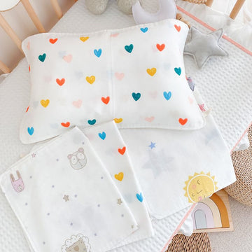 Baby Heart Animal Pillow Cover