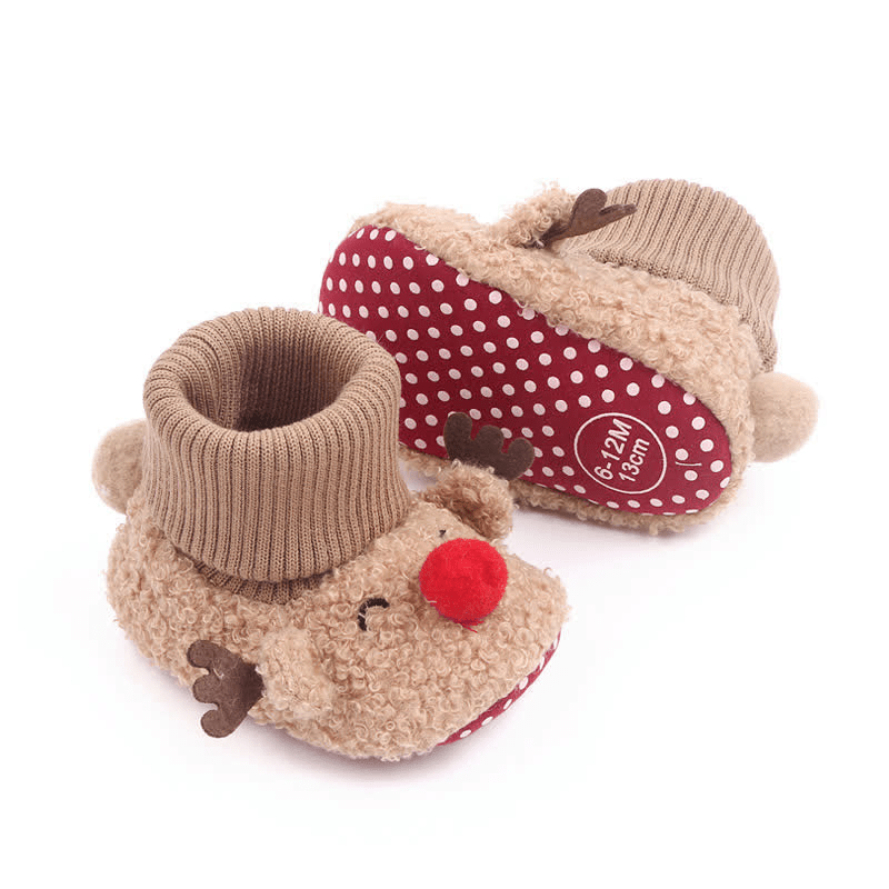 Baby Christmas Fleece Lined Pre-walker Shoes