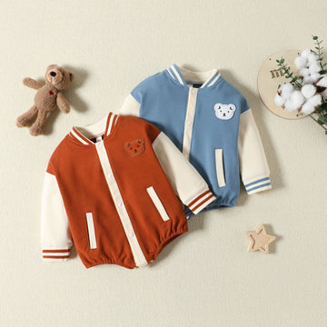 Baby Lovely Bear Baseball Bodysuit