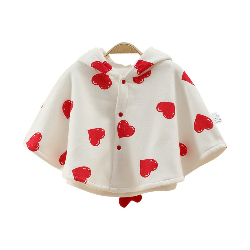 Baby Red Heart Hooded Cloak