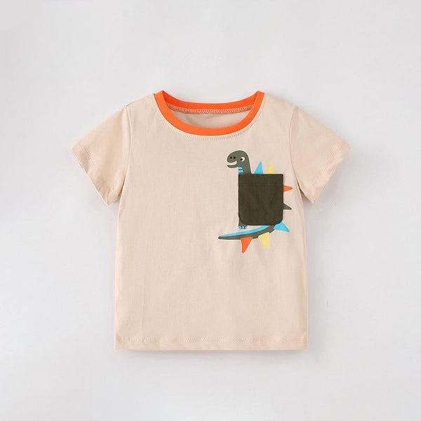Toddler Boys Dino Crew Neck Loose T-shirt