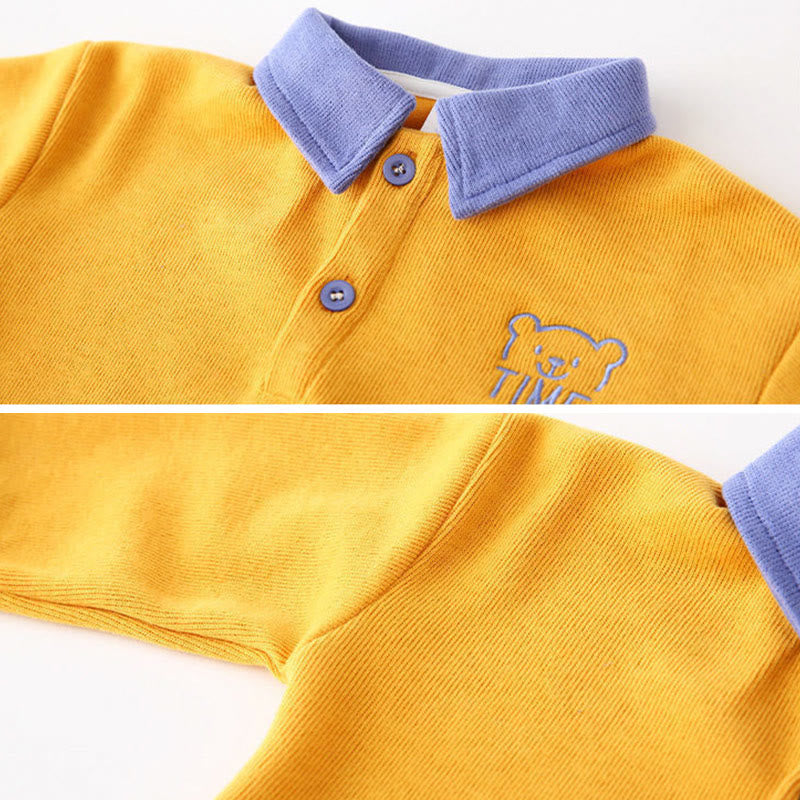 Toddler Boy Embroidered Polo Sweatshirt