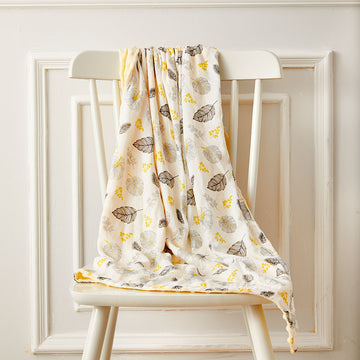 Leaf Dimple Dot Bamboo Fibre Baby Blanket