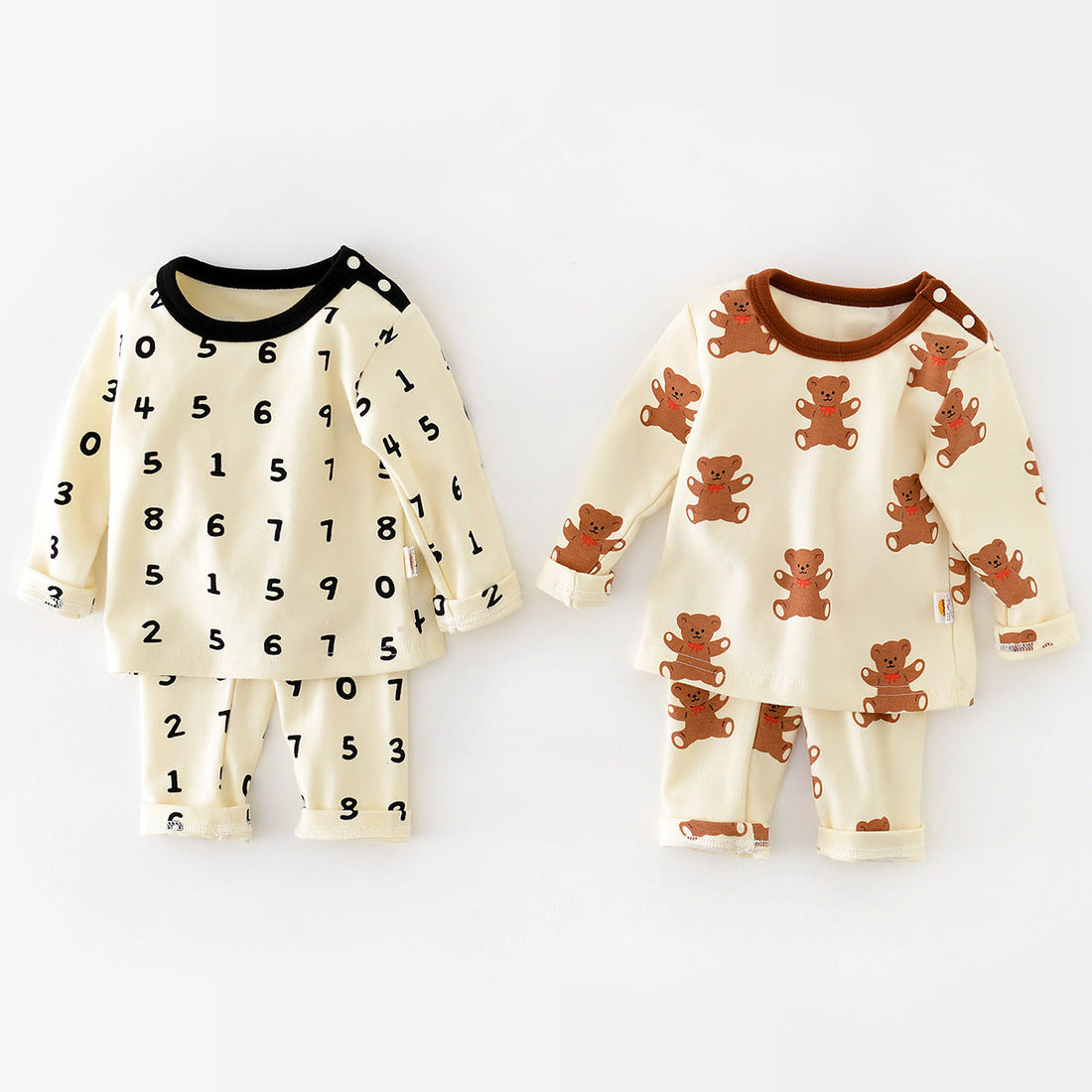Baby Bear Number Pajamas 2 Pieces Set