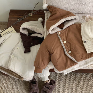 Toddler Hairball Fleece Hooded Warm Coat