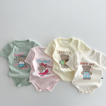 Baby Bear Letters Casual Bodysuit