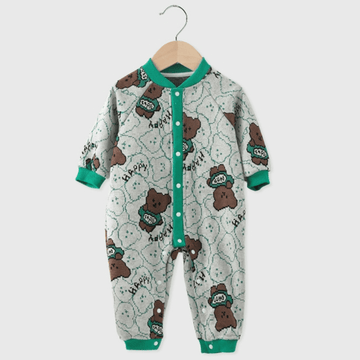 HAPPY Baby Knitted Bear Romper