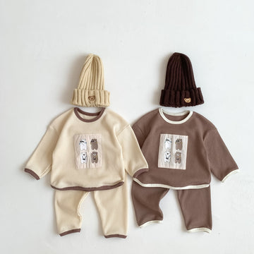 Baby Bear Patch Waffle 2 Pieces Set