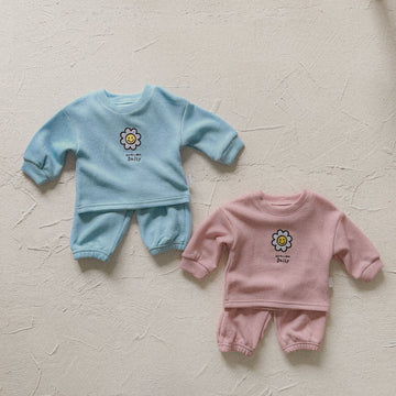 HAVE A NICE DAISY Baby Ribbed Sweatsuit 2 Pieces Set