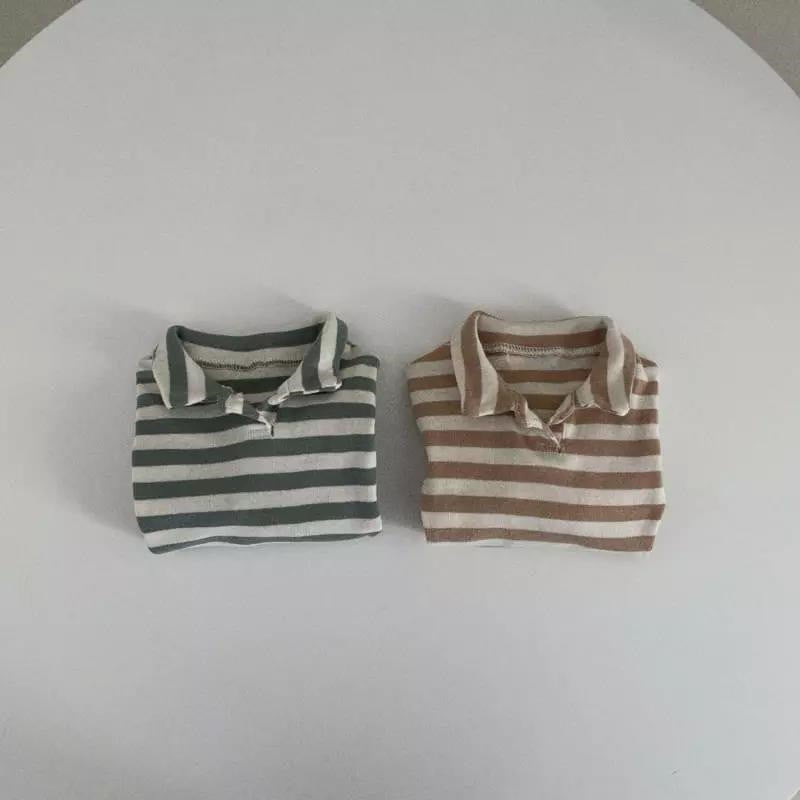 Baby Casual Polo Striped Loose T-shirt