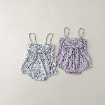 Baby Bowknot Flower Strap Swimsuit
