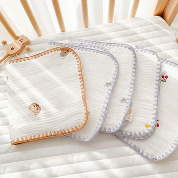 Baby Bear Cherry Sleeping Flat Pillow Towel
