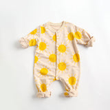 Baby Cartoon Sun Yellow Romper