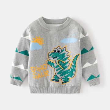 DINOSAUR Toddler Cartoon Sun Cloud Sweater