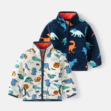 Toddler Animal Dinosaur Fleece Zipper Coat