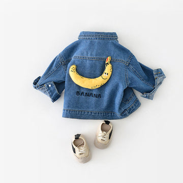 BANANA Baby Fruit Denim Lapels Coat