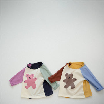 Toddler Bear Color Block Sweatshirt