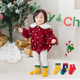 3 Pairs Baby Snowman Santa Claus Christmas Socks