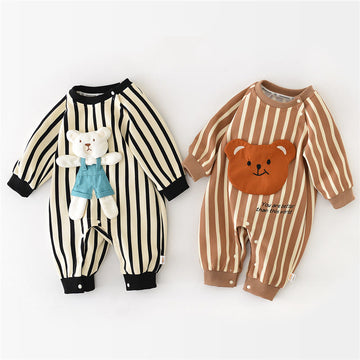 Baby Bear Striped Romper