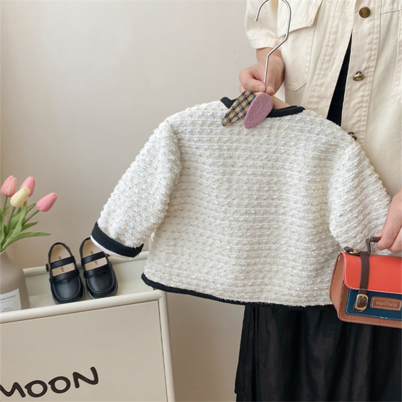 Toddler Girl White Sweet Cardigan