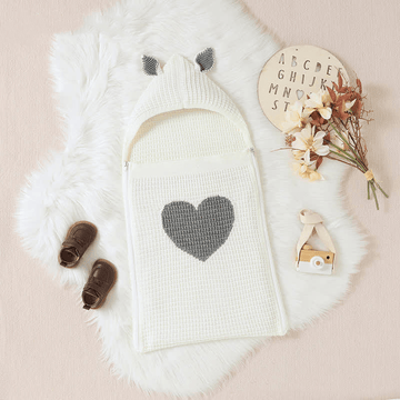 Baby Heart Knitted Thicken Wrap Blanket