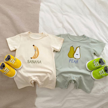 BANANA PEAR Baby Crew Neck Romper