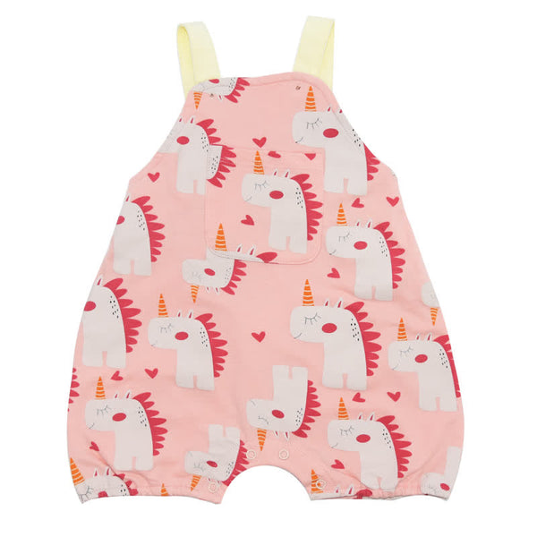 Baby Pink Horse Strap Romper
