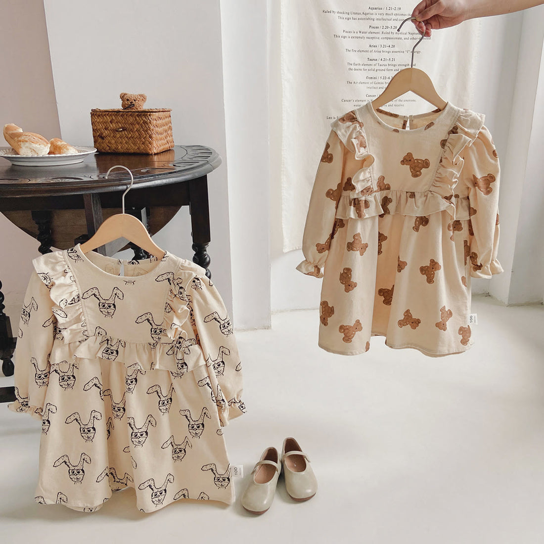 Toddler Girl Stringy Selvedge Animal Dress