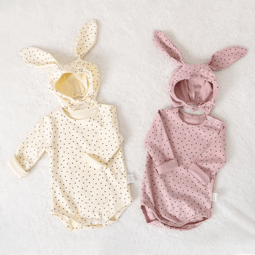 Baby Star Bunny Newborn Bodysuit with Hat