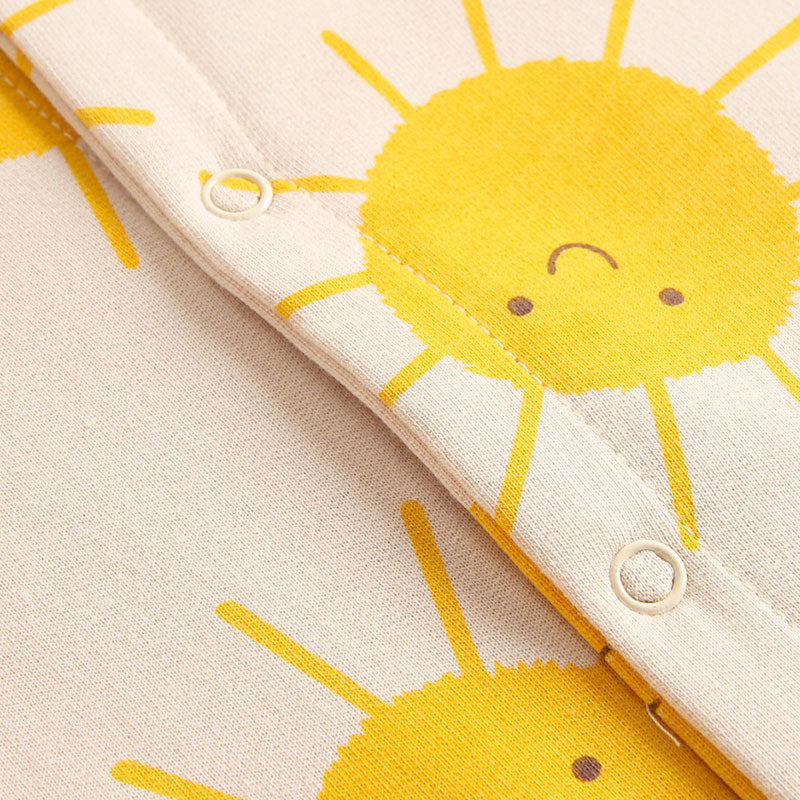 Baby Cartoon Sun Yellow Romper