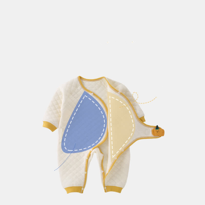 Baby Newborn Pumpkin Romper with Bibs