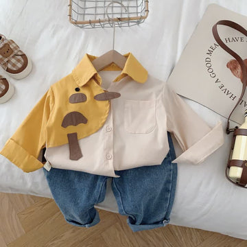 Baby Toddler Animal Color Block Polo Shirt