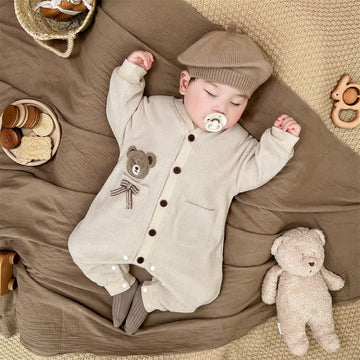 Baby Bear Newborn Knitted Romper