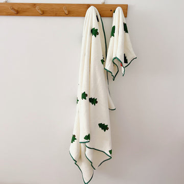 Newborn Baby Soft Fleece Christmas Tree Towels