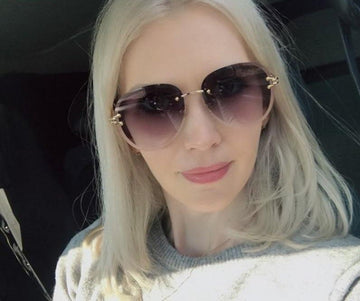 Rimless Polycarbonate Aviator Sunglass