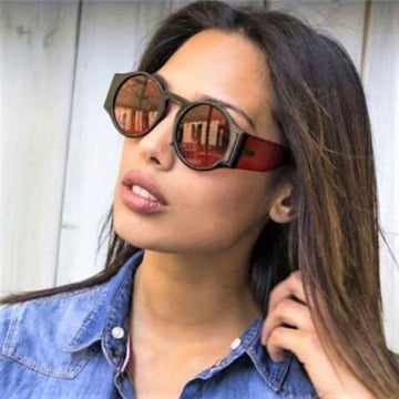 Retro Transparent Round Sunglasses