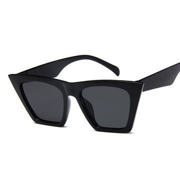 Classic Style Flat Gradient Lens Vintage cat Eye Sunglasses