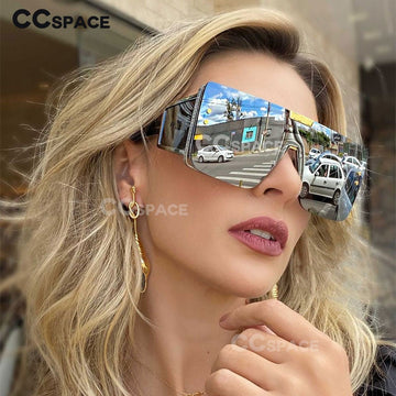 Oversized One Lens Goggle Retro Sunglasses