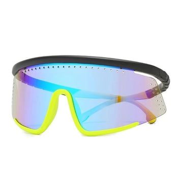 Vintage Oversized Hole Visor Sunglasses