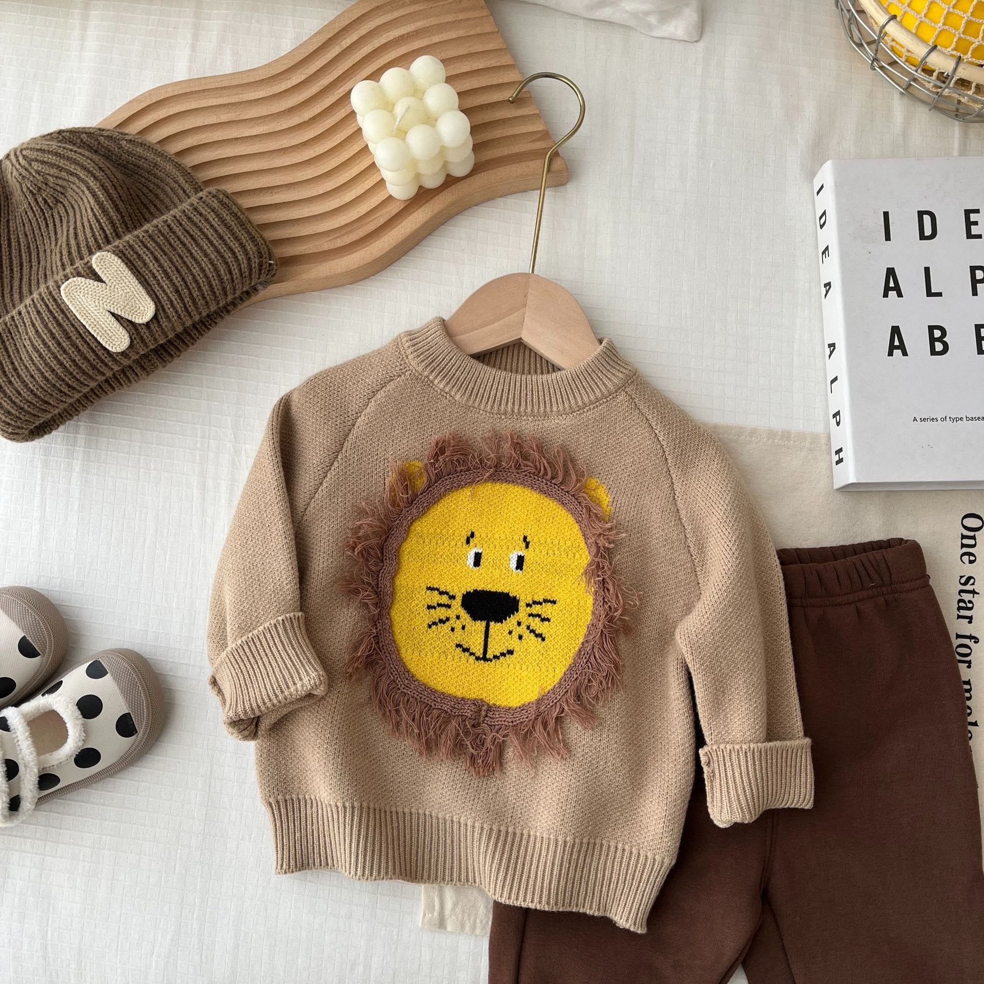 Baby Toddler Knitted Design Lion Sweater