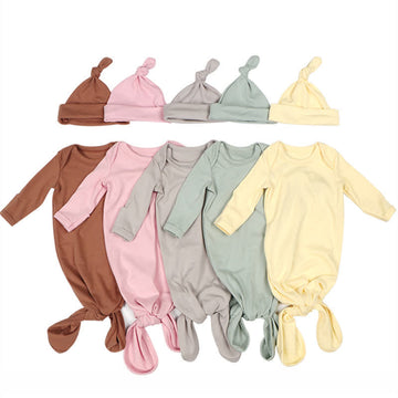 Baby Solid Color Sleep Bag with Hat