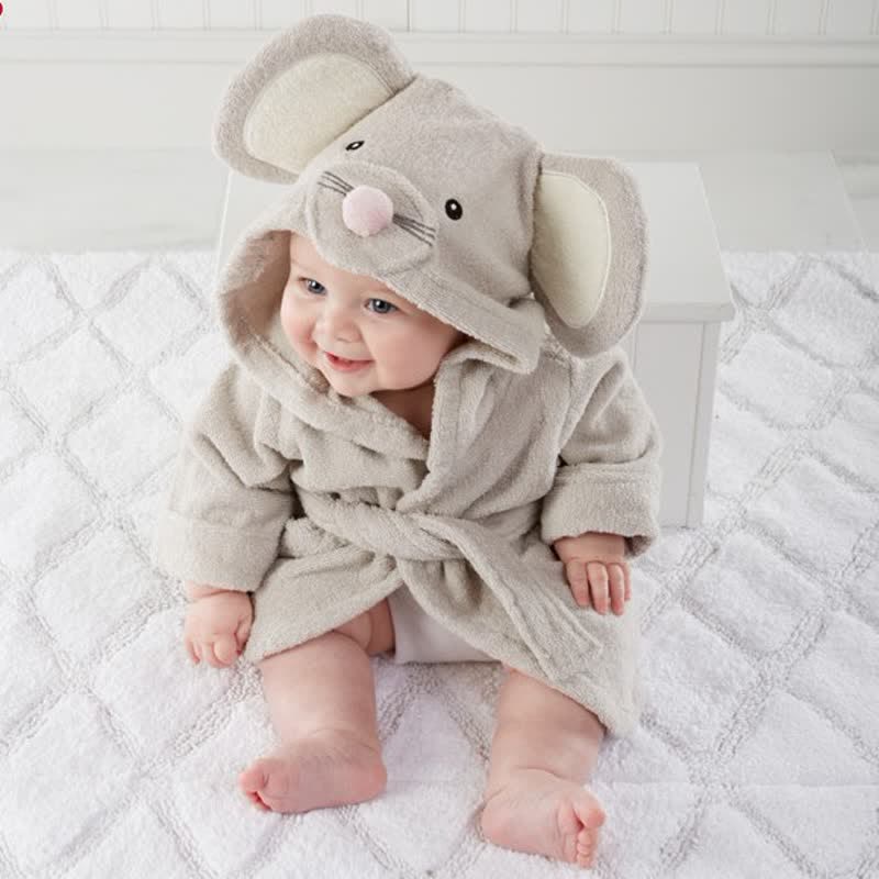 Baby Animal Bathrobe Hooded Towels
