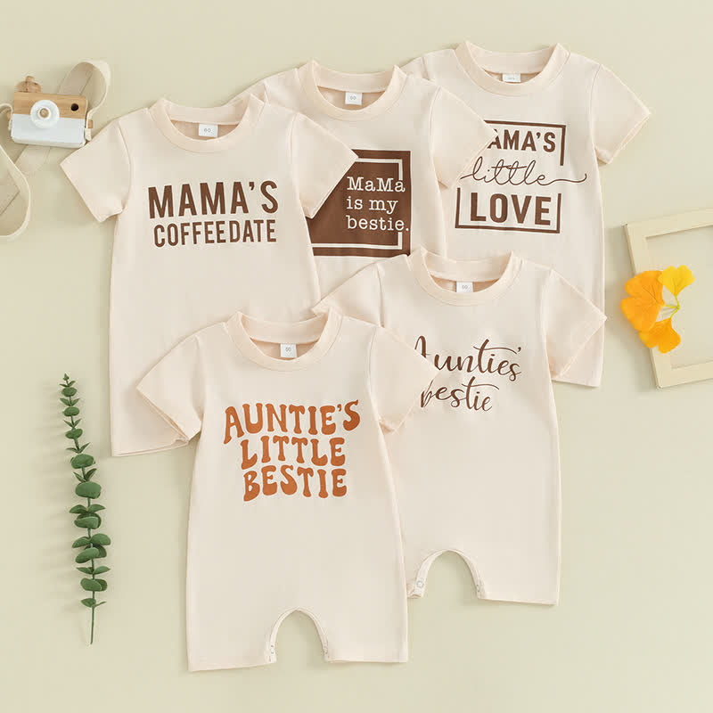 AUNTIE'S LITTLE BESTIE Baby Slogan Romper