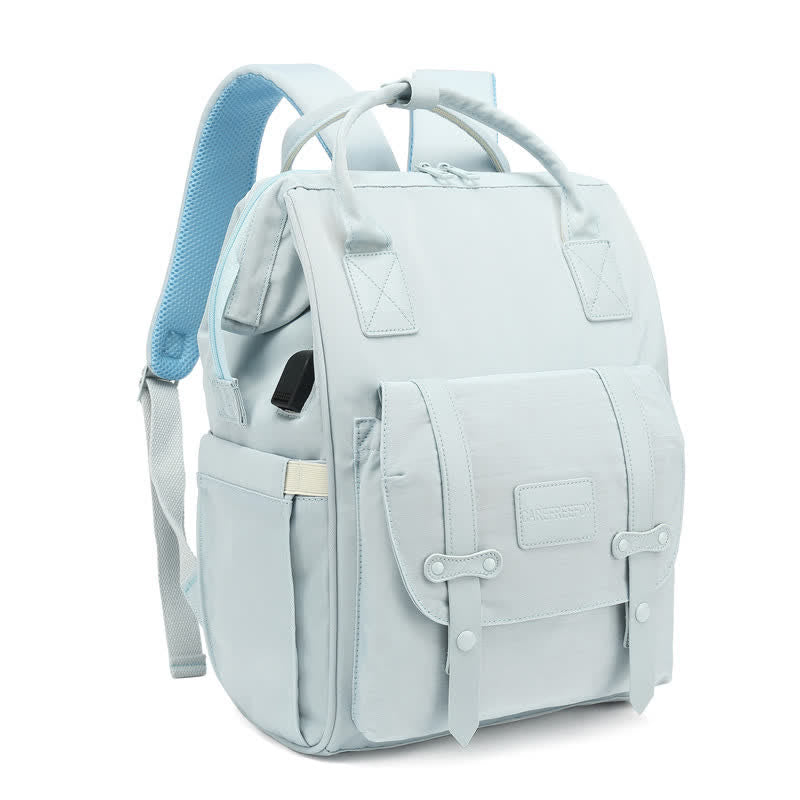 Solid Color Multi-functional Mommy Bag