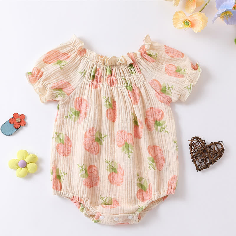 Baby Flower Sweet Pleated Lace Bodysuit