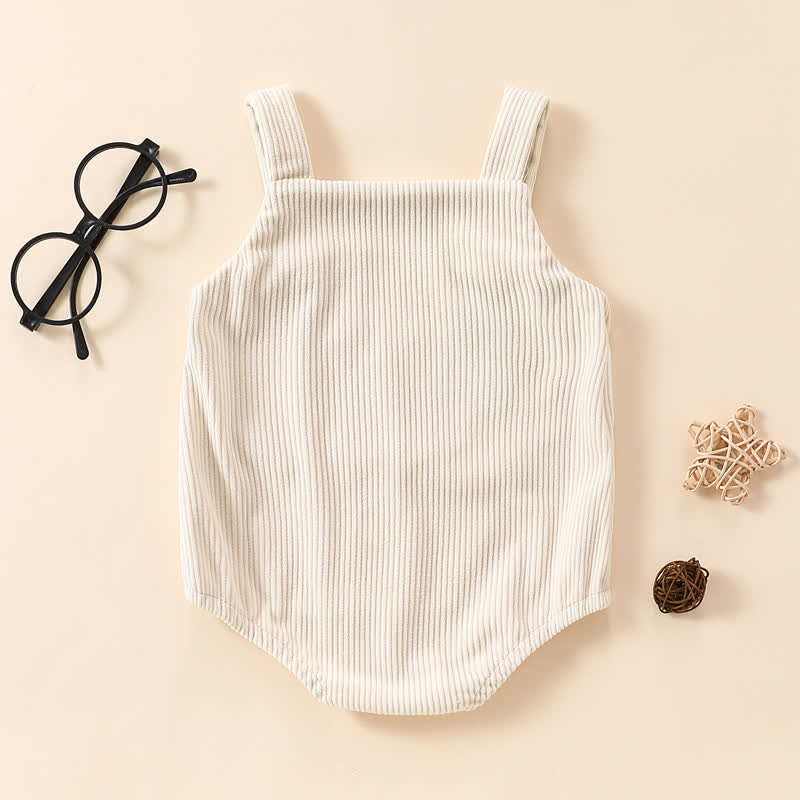 Baby Embroidered Chicken Corduroy Bodysuit