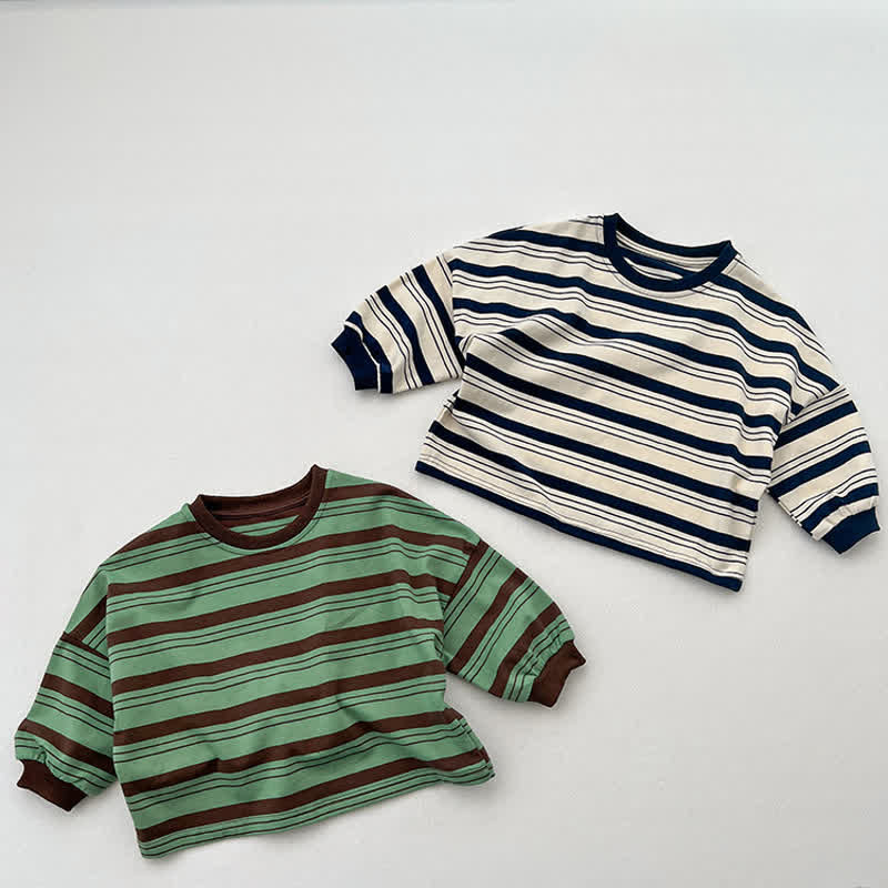 Toddler Boy Casual Striped Loose T-shirt
