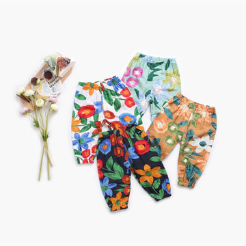 Baby Multicolor Flower Soft Jogger Pants