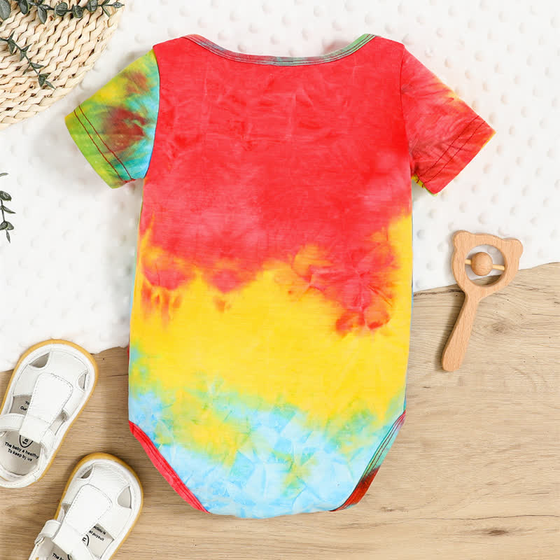 LITTLE SISTER Baby Tie-dye Multicolor Bodysuit
