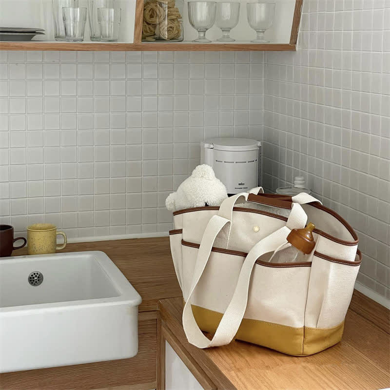 Multi-functional Pocket Canvas Mommy Bag